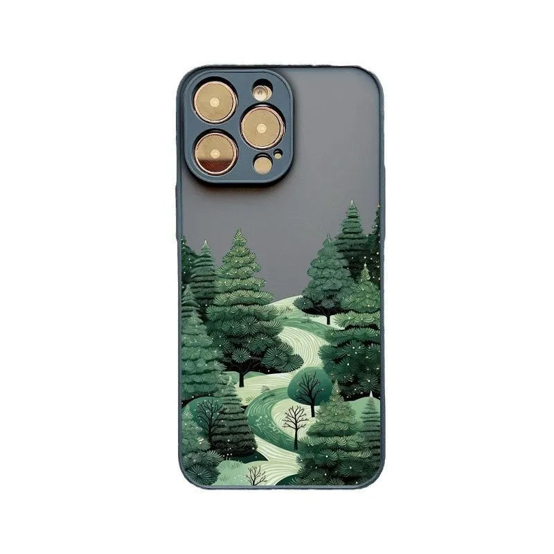 Forest Snow Advanced Green hard PC phone case for Apple iPhone with sprayed matte finish