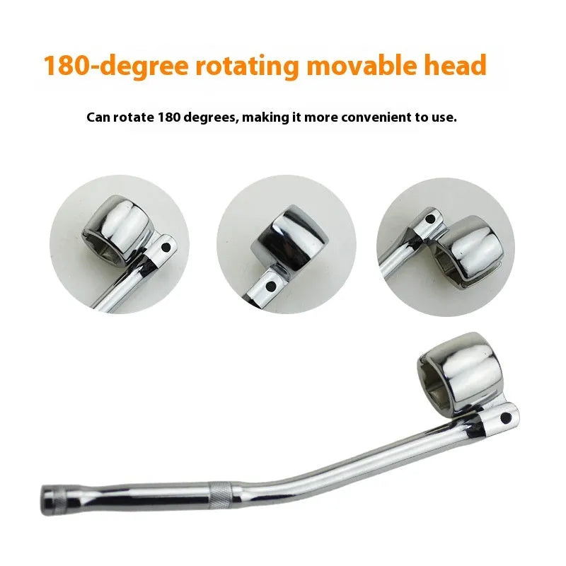 22mm hexagonal oxygen sensor removal tool with bright chrome finish measuring 270mm long