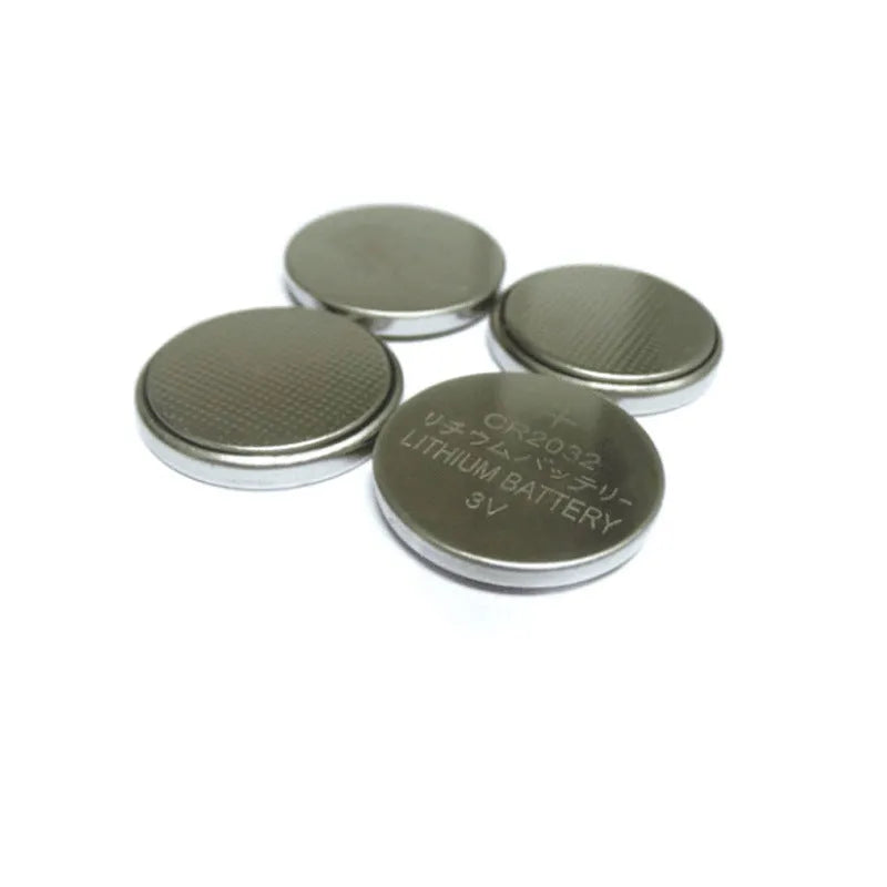 Pack of 3V alkaline button batteries showing CR2032, CR2025, and CR2016 models.