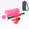 Pilates yoga hollow foam shaft set with 33cm crescent model, massage stick, fascia ball, and tension ring