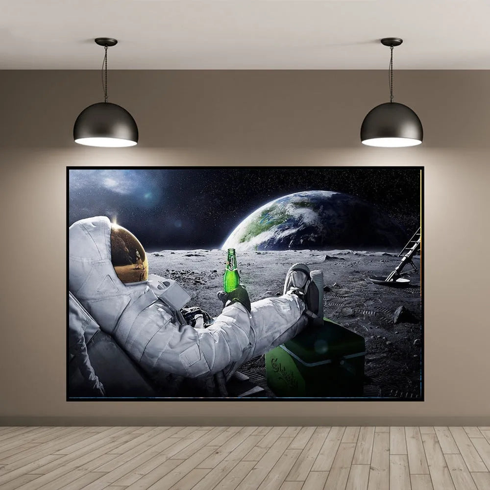 Frameless American style poster print in HZ205 for living room wall decoration, shown as a flat single-piece oil painting print