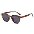 Retro round fashion sunglasses with PC frame and lenses in beige colour option