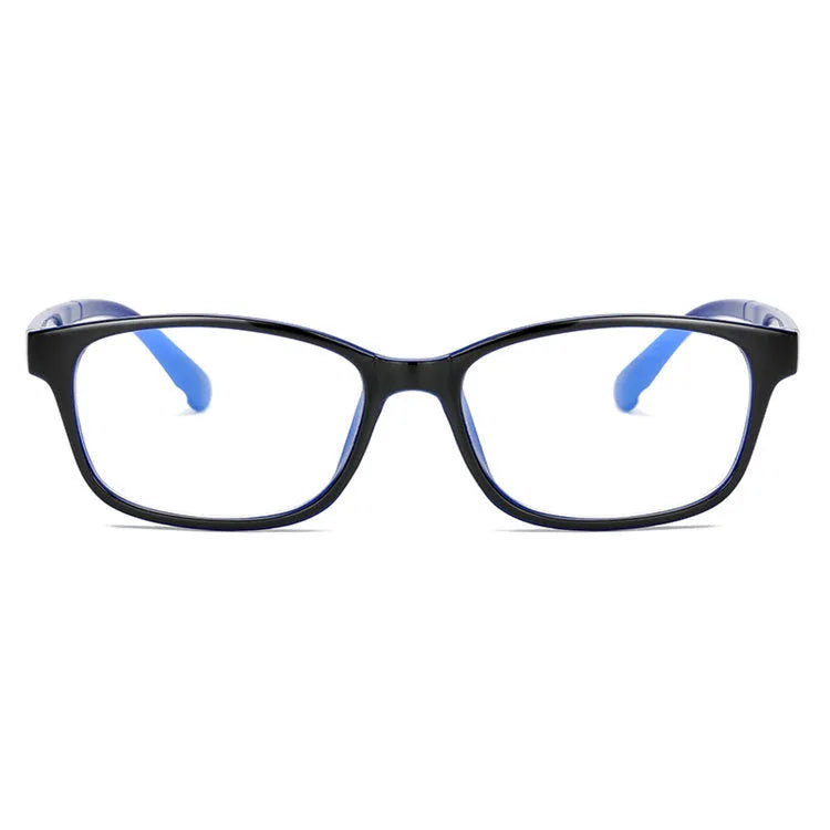 Anti-radiation glasses in full PC frame, blue finish, for unisex use with anti-blue light protection