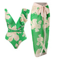 Women's French retro style bikini set with conservative belly coverage in multiple colour options