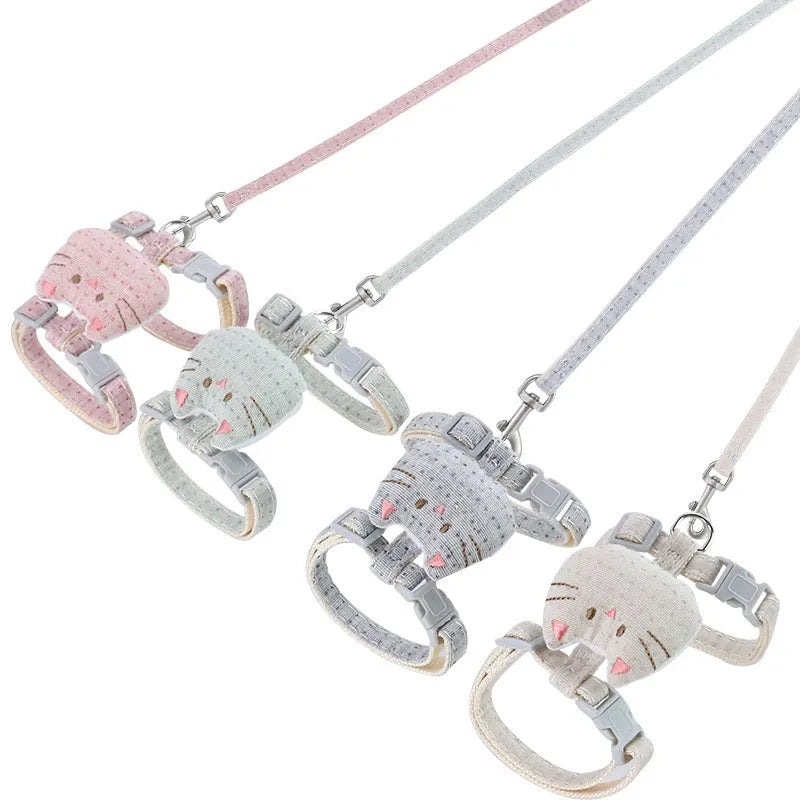 T-shaped cloth cat pulling rope toy in four colour options for interactive play