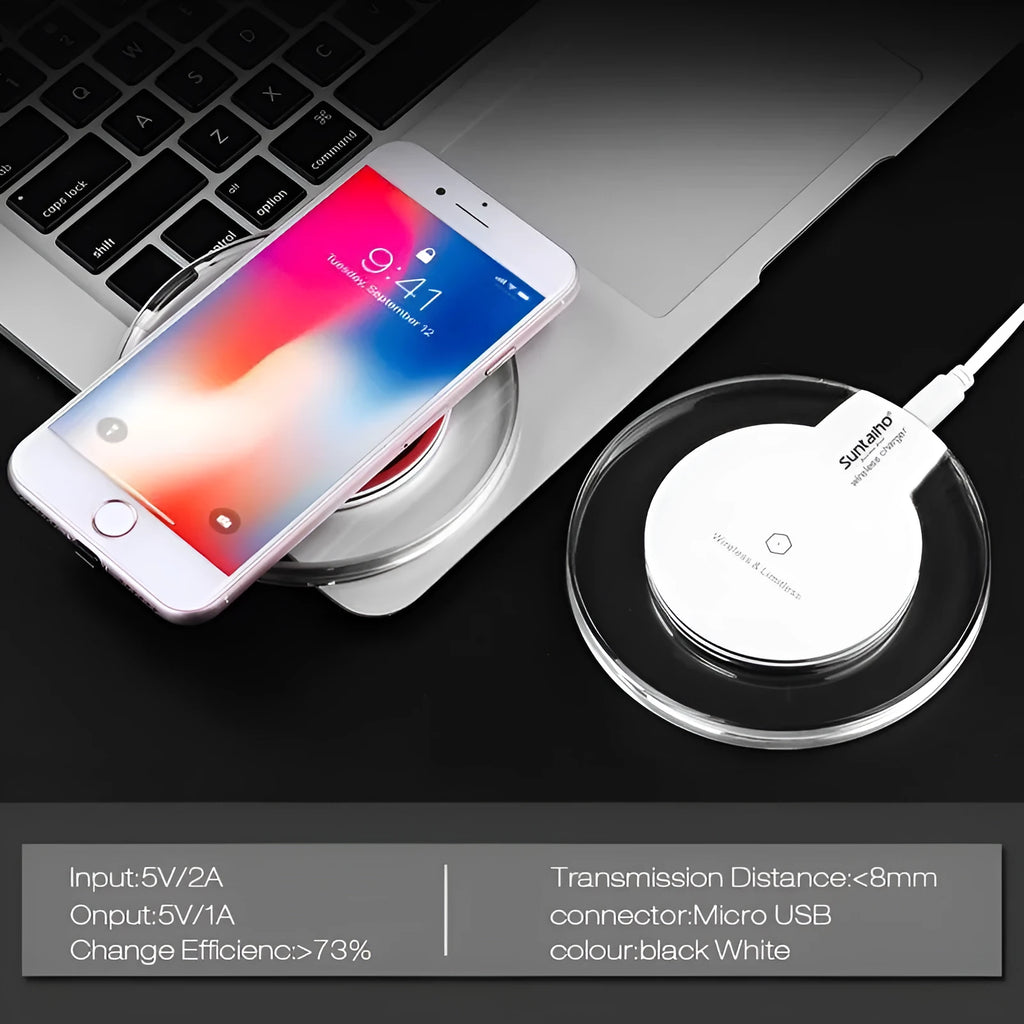 Qi wireless charging receiver module for Samsung Galaxy S8 and S8 Plus smartphones with 100mm diameter