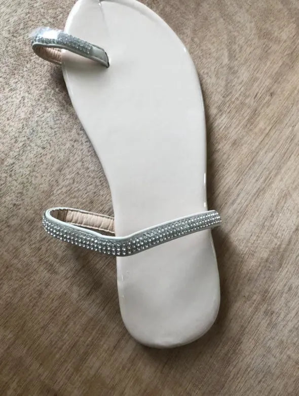 Diamond flat sandals slippers in black with EVA upper and imitation leather inner lining