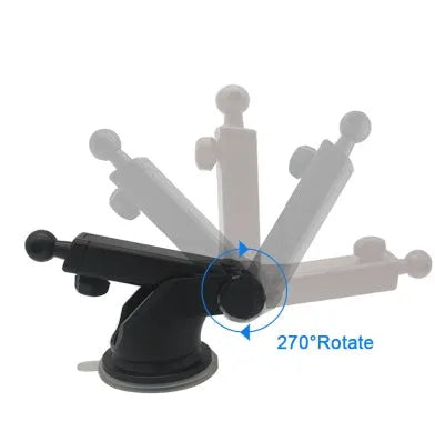 Universal car phone bracket with telescopic rod and adjustable arm for dashboard mounting