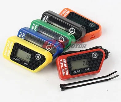 Black YSDS waterproof electronic LCD timer for vehicle and lawn mower maintenance