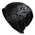 Viking wolf design double-layer elastic cotton sleeve cap for street dance.