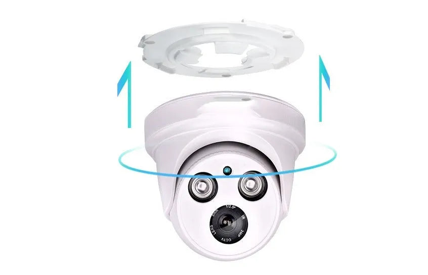 BST-103P dome surveillance camera with 3.6mm lens, 800K pixel infrared night vision, ABS housing, BNC interface