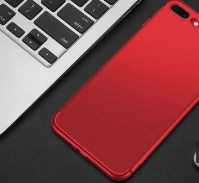 TPU silicone protective phone case for Apple iPhone in black, blue, red, or white.