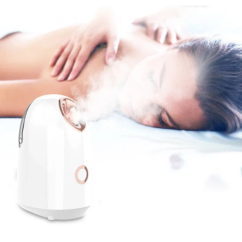 White steam facial spray hydration apparatus with 150ml water tank and 220V USA plug