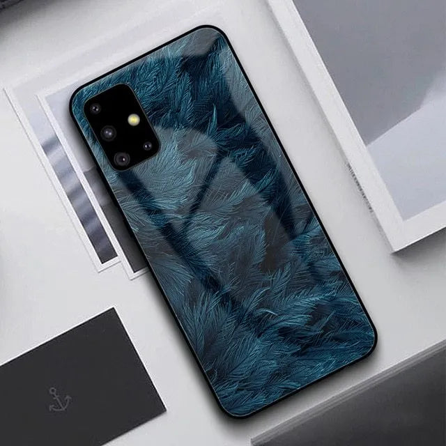 Black and navy blue silicone phone case for Samsung Galaxy and Apple iPhone smartphones