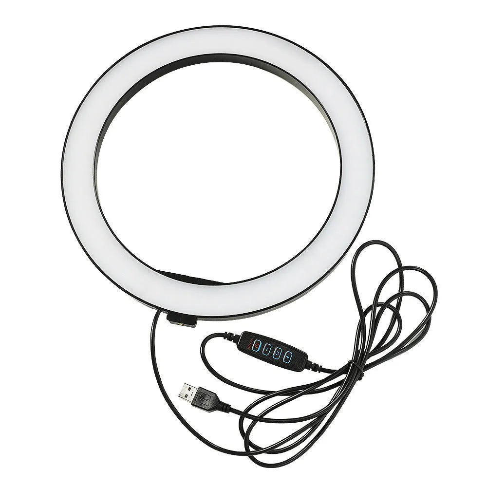 10-inch two-section telescopic ring macro flash with 5000K daylight for universal mobile phone macro photography