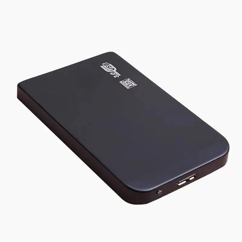 USB 3.0 solid state external hard drive with metal shell in black, blue, red, and silver colour options.