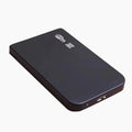 USB 3.0 solid state external hard drive with metal shell in black, blue, red, and silver colour options.