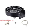 Black high-pressure stainless steel glass washer with copper hose on ABS base