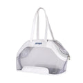 MOORPET synthetic leather cat carry bag with shoulder strap in solid colour