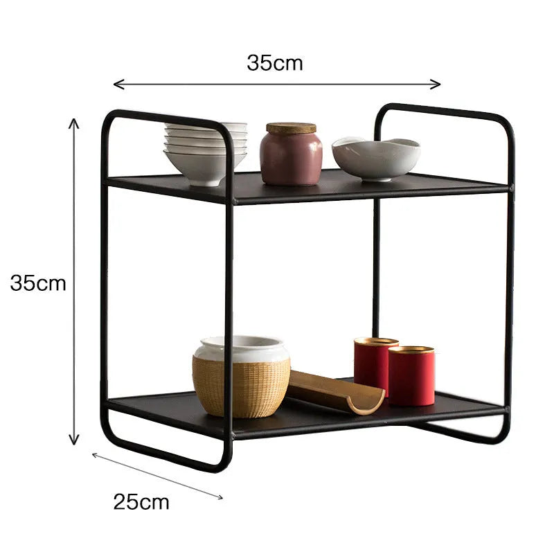 Bogu double-layer black cup holder on antique tabletop Japanese style