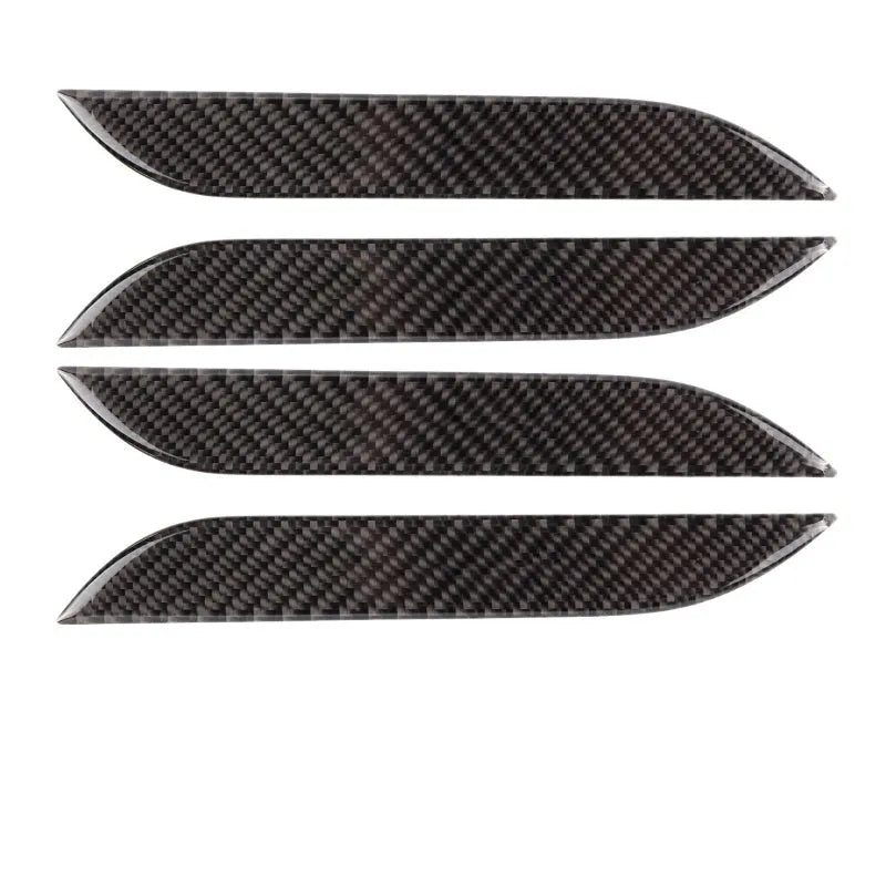Carbon fibre door handle protection patches for Tesla Model S with drip adhesive design