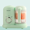 Baby food processor with steamer and blender functions in green or pink