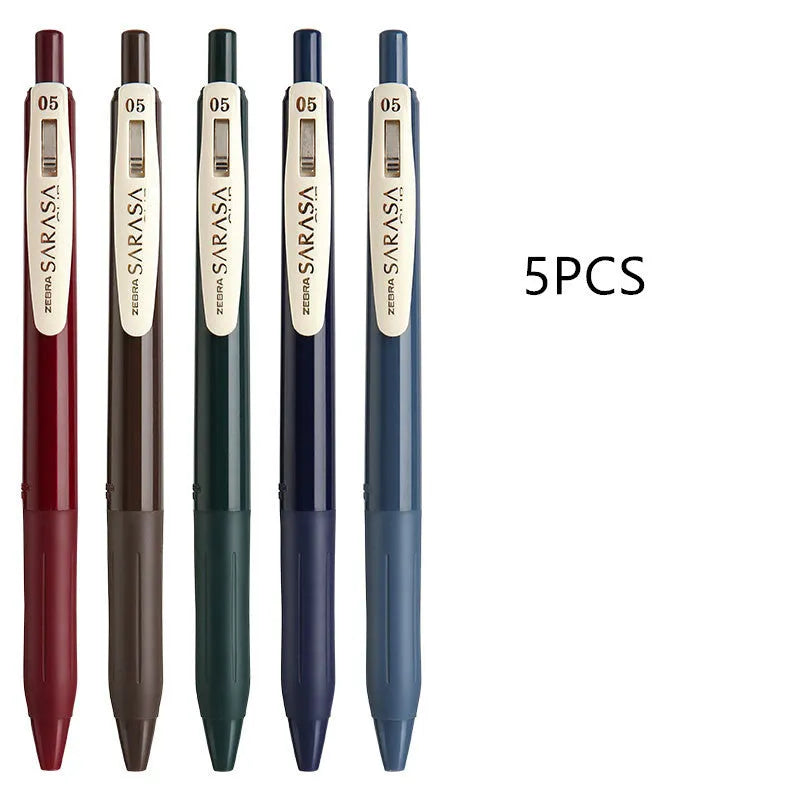 0.5mm bullet press water pen in retro colour options with refillable gel ink cartridge