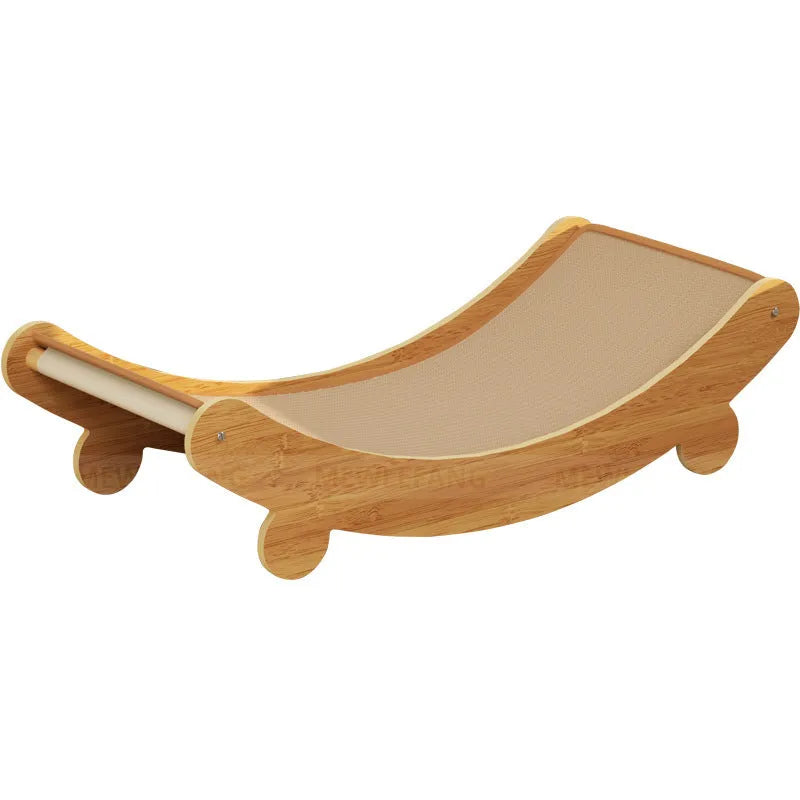U-shaped sisal fibre cat scratching board recliner lounge chair in pastoral style