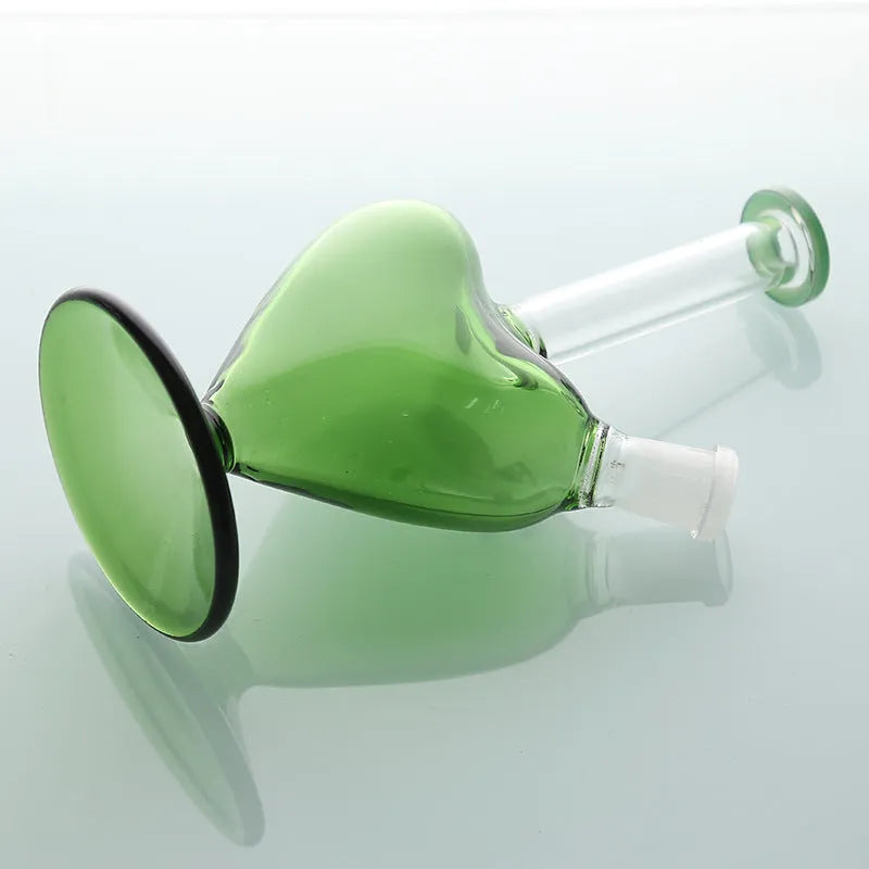 Modern geometric high borosilicate glass atomizer pendant ornament in green with accessories, polished finish