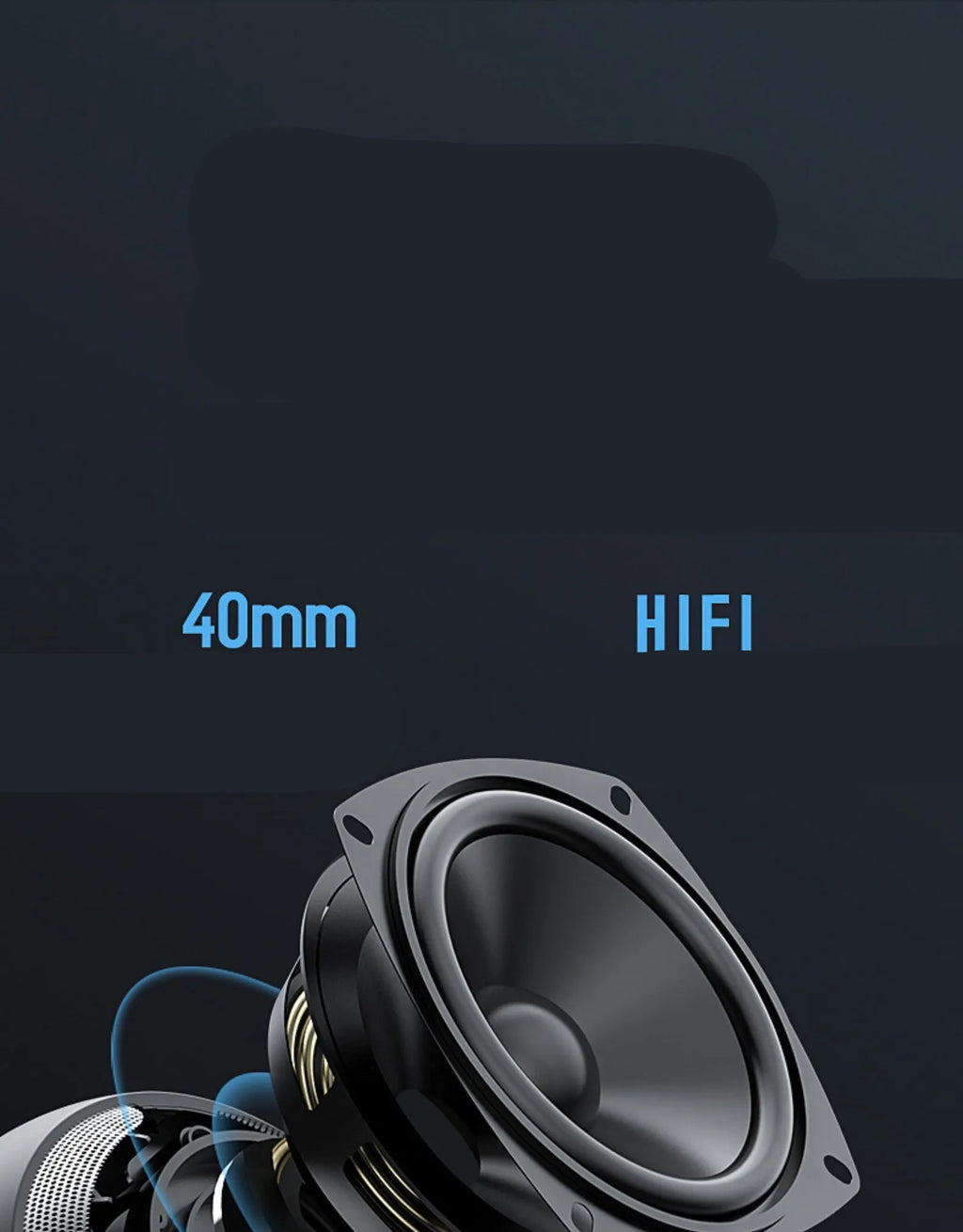Mini portable Bluetooth speaker in sky blue with subwoofer, 76mm size, USB rechargeable
