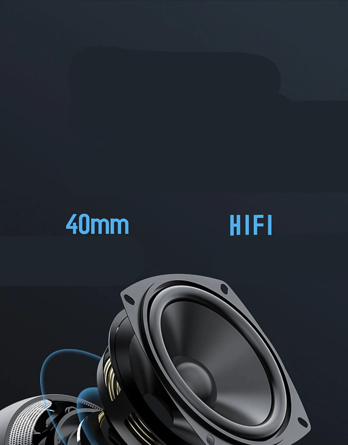 Mini portable Bluetooth speaker in sky blue with subwoofer, 76mm size, USB rechargeable