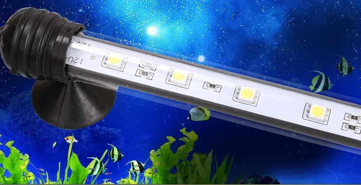 LED aquarium submersible lamp waterproof 18cm to 48cm blue white light