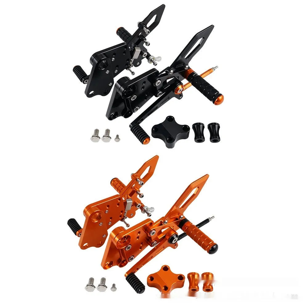 KTM Duke rear shift pedal support assembly bracket in black or orange for 125 200 250 390 models