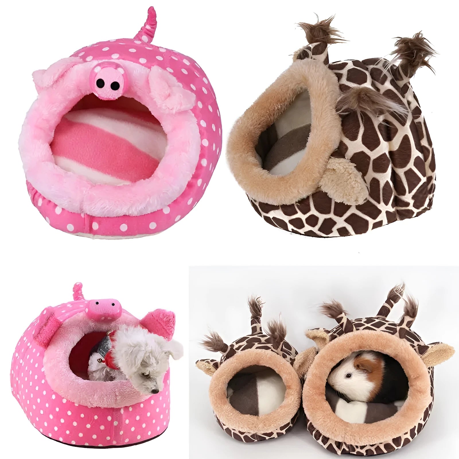 Warm removable washable cotton small pet nest in L size with 3D PP cotton filling