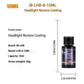 JB-XPCS LHB-8 headlight restore coating repair fluid for car light care in 10ml and 30ml options