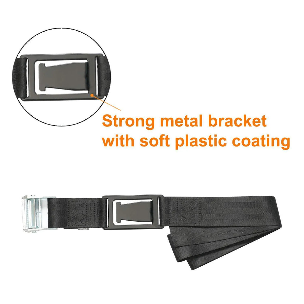 Universal adjustable car safety belt buckle for pregnant women shown in black
