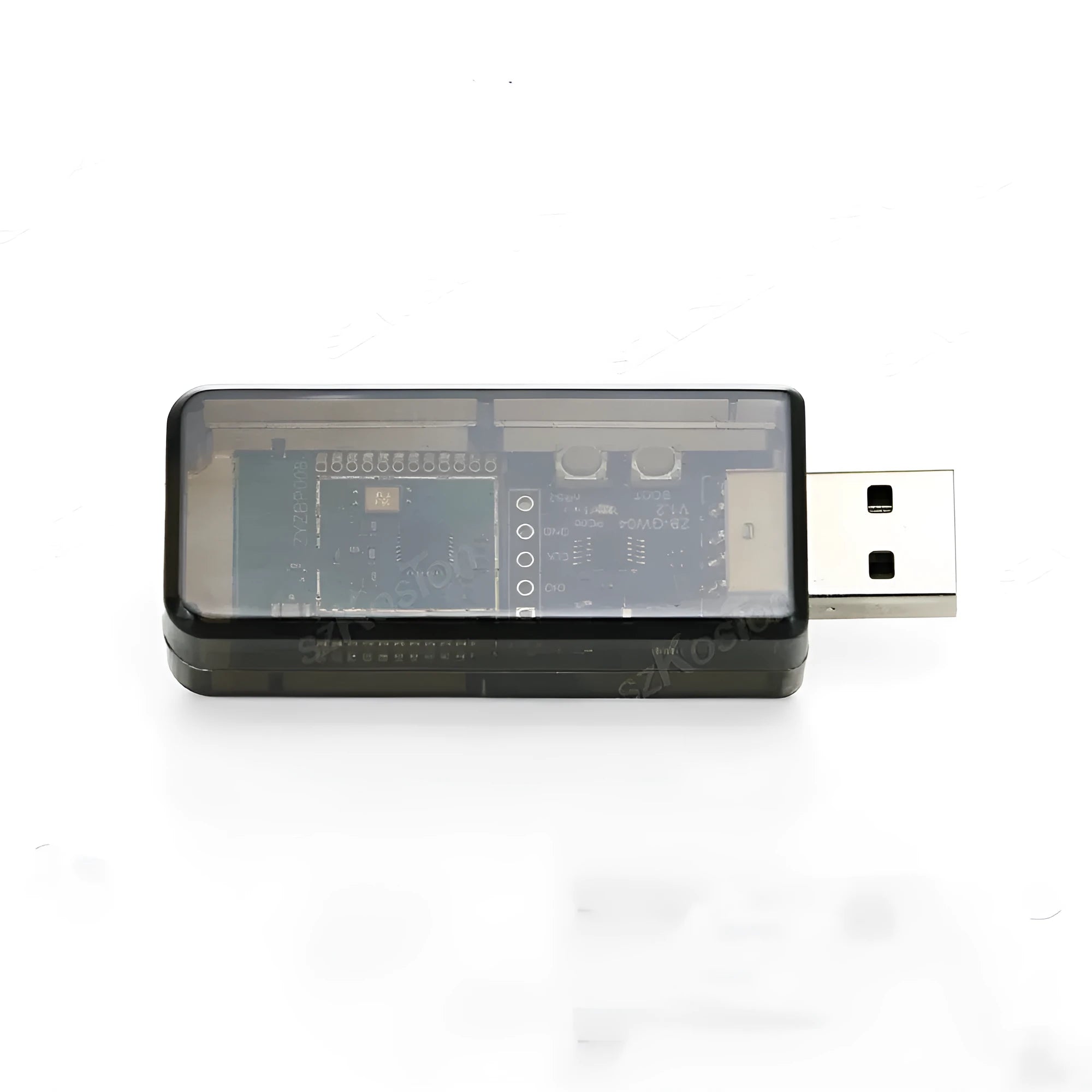 Silicon Labs EFR32MG21 Zigbee USB dongle in plastic case for Home Assistant