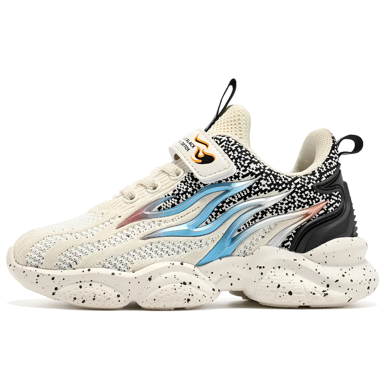 Boys fashion mesh sneakers with textile and TPU upper in beige colour option