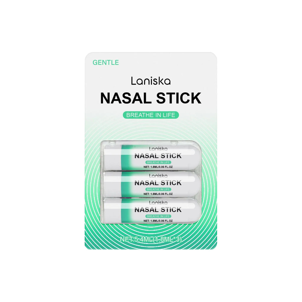 Mint Cool Nose Soothing Set showing three 1.8ml nasal spray applicators with menthol spearmint formula