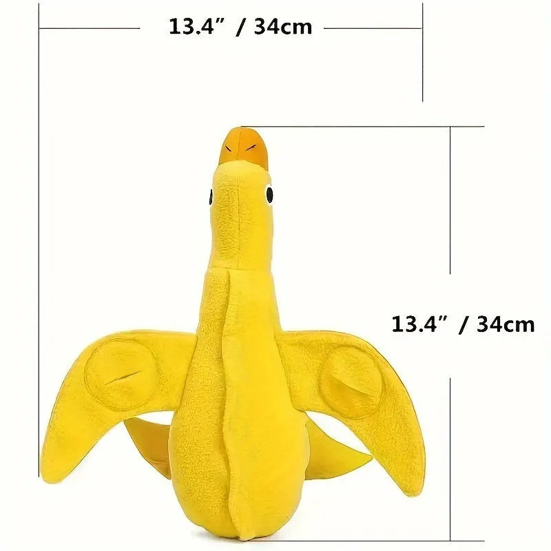 Yellow teddy toy with duck doll sound feature for dog training and chewing