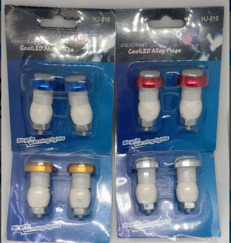 Aluminium alloy bicycle handle blocking light in anodised finish mounted on handlebar end