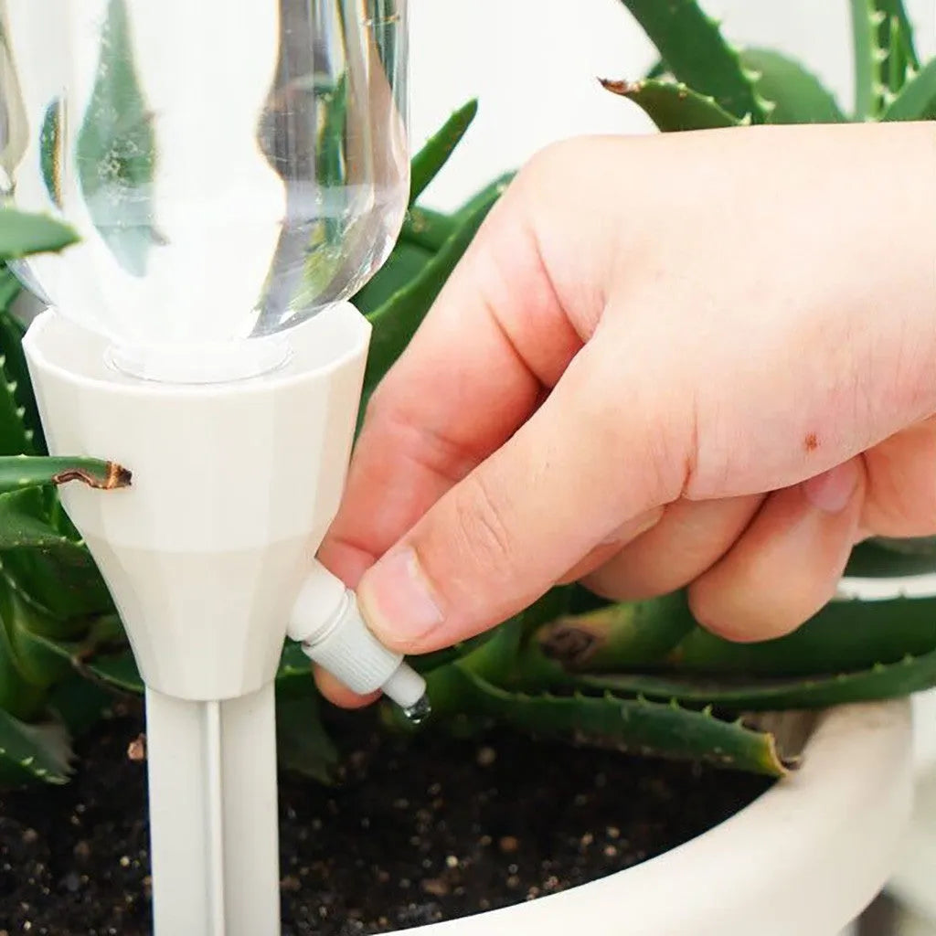 Automatic garden watering device in white PP plastic 16.5cm for plant root hydration