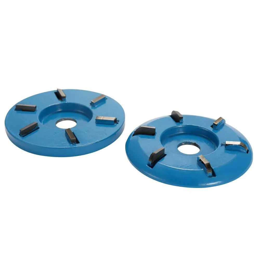 Meterk six-teeth wood carving disc milling cutter for 16mm aperture angle grinder, 90mm diameter