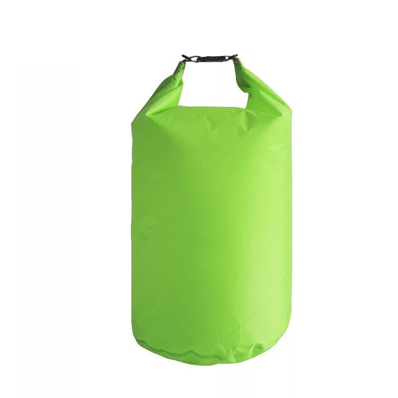 Waterproof dry bag in solid colour with roll-top closure, available in 5L to 70L sizes