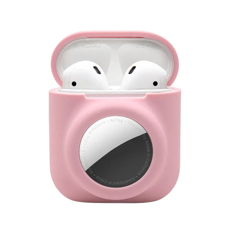 Silicone flip cover case for Apple AirTag in multiple colour options.