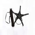 Black football juggling belt with rotating mechanism and 2 metre length for solo training