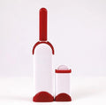 Double-sided pet brush fur comb tool with self-cleaning base in extra-large reusable design