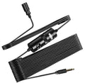 Black lavalier microphone professional camera with clip and 3.5mm plug