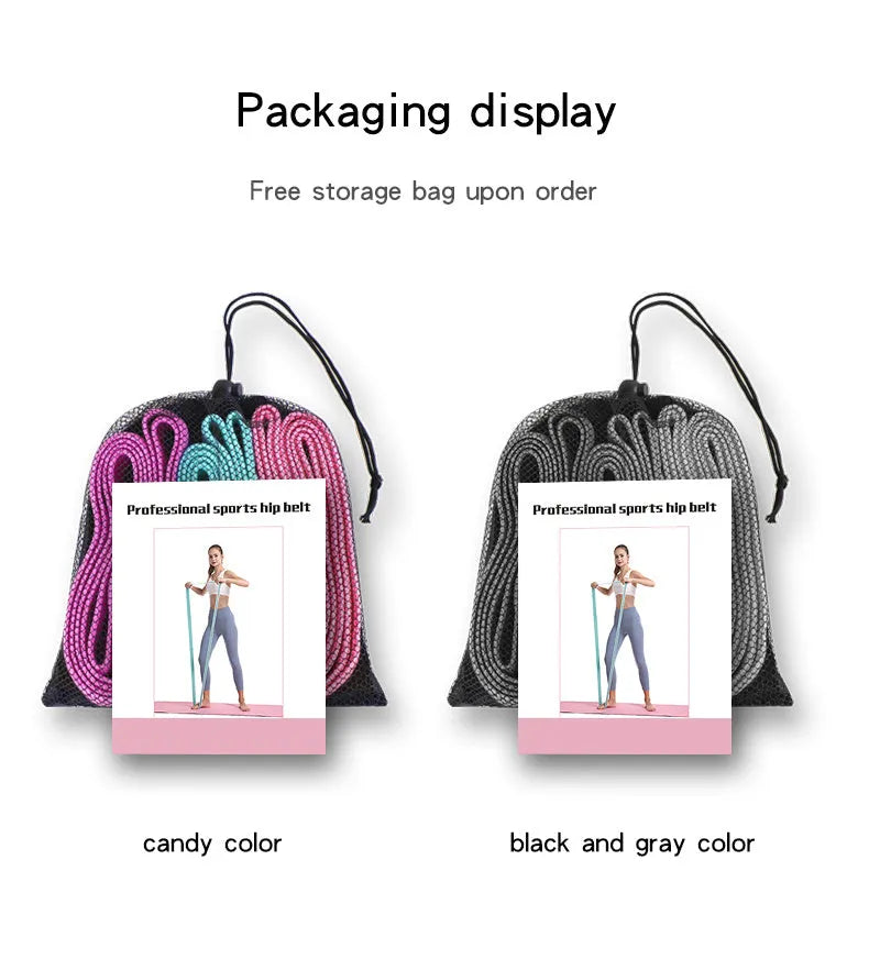New yoga fitness female pull rope polyester cotton latex silk multicolor 4x200cm resistance band