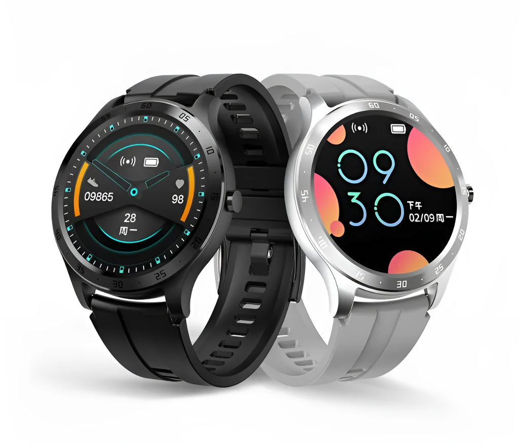 S20 smart sleep bracelet with colour screen on a wrist, showing health data display.